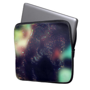Housse Pour Ordinateur Portable Jaguar avec effet foncé et torches de couleurs dou