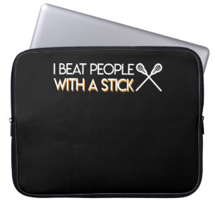 Housse Pour Ordinateur Portable J'ai battu des personnes avec l'amant de lacrosse