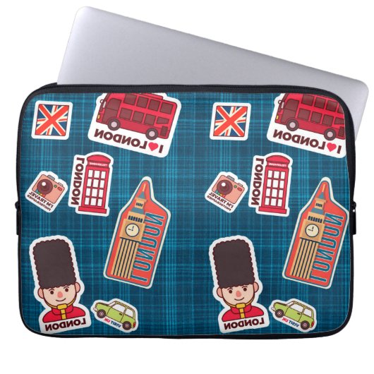Housse Pour Ordinateur Portable J'aime Londres (Devant)