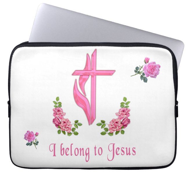 Housse Pour Ordinateur Portable J'appartiens à Jésus (Devant)