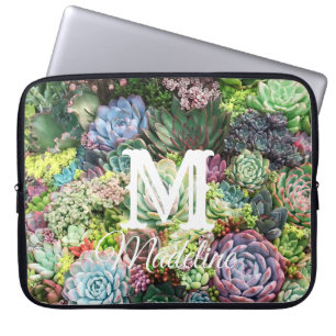 Housse Pour Ordinateur Portable Jardin coloré Succulent