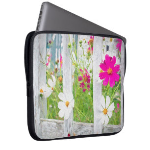 Housse Pour Ordinateur Portable Jardin Cosmos avec clôture