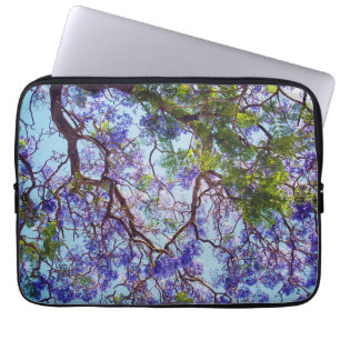 Housse Pour Ordinateur Portable Jardin de fleurs violettes Jacaranda Arbre d'art,