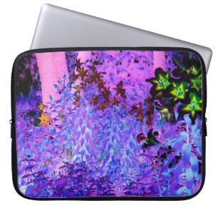 Housse Pour Ordinateur Portable Jardin de lys noir et cramoisi effrayant paysage