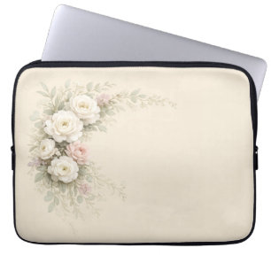 Housse Pour Ordinateur Portable Jardin de roses à l'aquarelle pour un style intemp