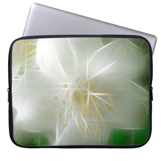 Housse Pour Ordinateur Portable Jasmine brillante blanche (Devant)