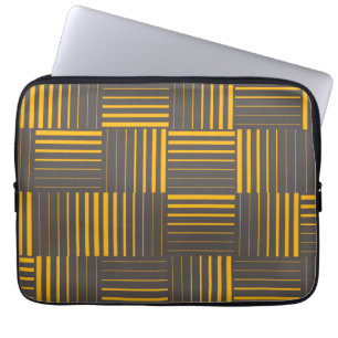 Housse Pour Ordinateur Portable Jaune, cool, unique, tendance, lignes modernes