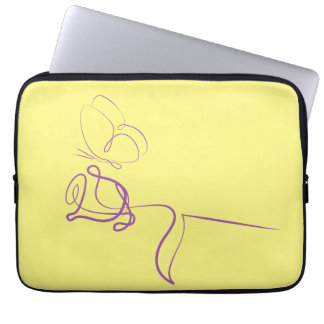 Housse pour ordinateur portable jaune minimaliste