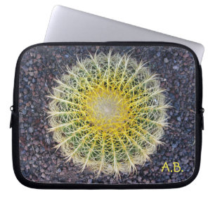 Housse Pour Ordinateur Portable Jaune tropical de vert de gravier de cactus toutes