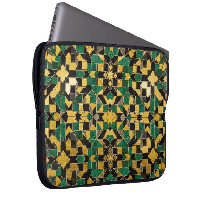 Housse Pour Ordinateur Portable jaune vert  (Devant droit)