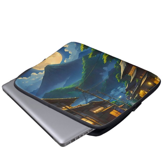 Housse Pour Ordinateur Portable Java au clair de lune (Devant bas)