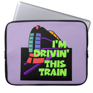 Housse Pour Ordinateur Portable Je conduis ce train Lavande