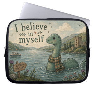 Housse Pour Ordinateur Portable Je crois en moi-même Loch Ness Monster fantaisiste