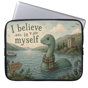 Housse Pour Ordinateur Portable Je crois en moi-même Loch Ness Monster fantaisiste