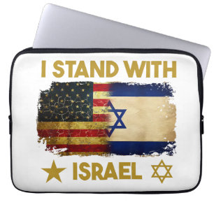 Housse Pour Ordinateur Portable Je me tiens avec Israël T-shirt Je me tiens avec I