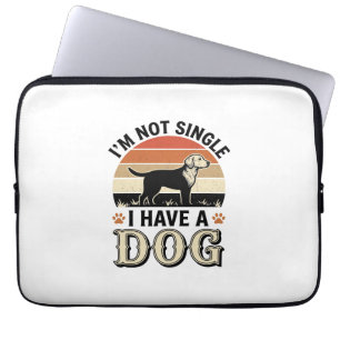 Housse Pour Ordinateur Portable Je ne suis pas célibataire, j'ai un chien modèle d