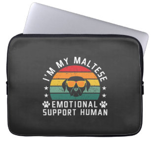 Housse Pour Ordinateur Portable Je suis mon chien maltais soutien émotionnel humai