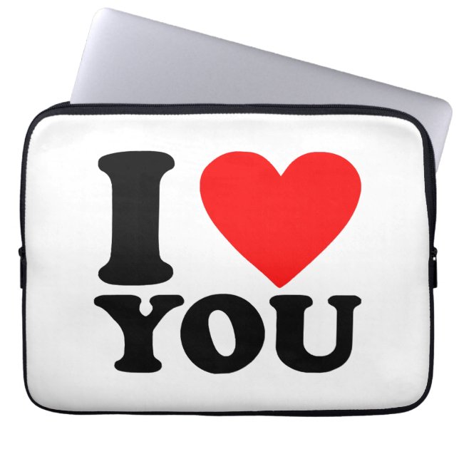 Housse Pour Ordinateur Portable Je T'Aime (Devant)