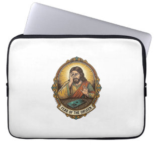 Housse Pour Ordinateur Portable Jésus a laissé tomber l'écran du téléphone sur la