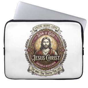 Housse Pour Ordinateur Portable Jesus Antiques Héritage Graphique T-Shirt Art Chré