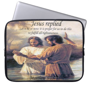 Housse Pour Ordinateur Portable Jésus Christ Baptême image un
