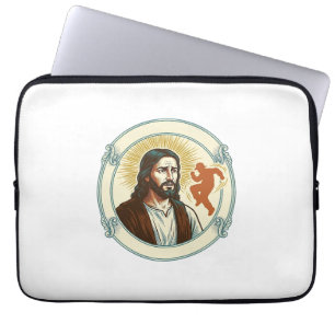 Housse Pour Ordinateur Portable Jésus confus tendance virale de danse silhouette v