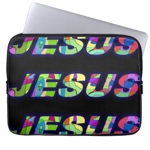 Housse Pour Ordinateur Portable Jésus Connectez-vous en plusieurs couleurs