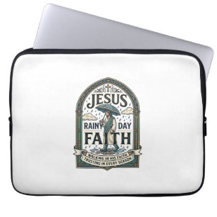 Housse Pour Ordinateur Portable Jésus Jour Pluvieux Foi Jésus Jour Pluvieux Foi Ch
