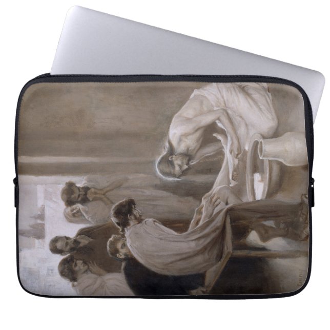 Housse Pour Ordinateur Portable Jésus Lave les pieds de ses disciples (Devant)