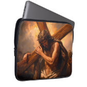 Housse pour ordinateur portable Jésus porte la Cro (Devant droit)
