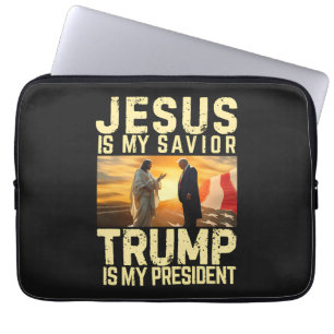 Housse Pour Ordinateur Portable Jésus Trump - Jésus est mon Seigneur Sauveur