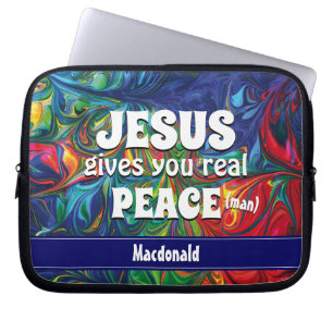 Housse Pour Ordinateur Portable JÉSUS VOUS DONNE VRAIMENT PAIX (HOMME) Christian