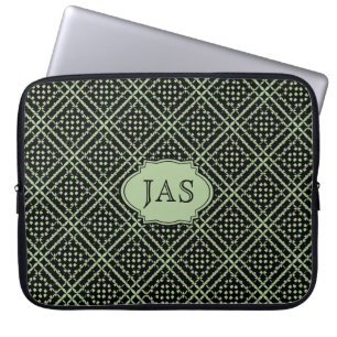 Housse Pour Ordinateur Portable Jeu de diamant avec initiales