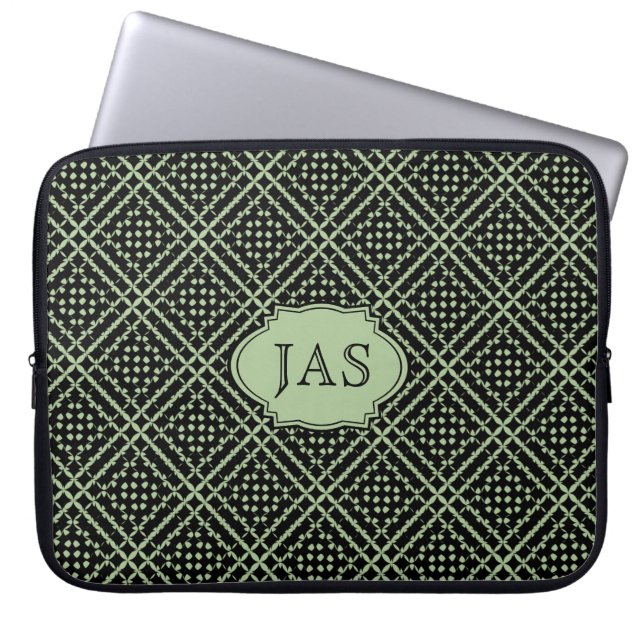 Housse Pour Ordinateur Portable Jeu de diamant avec initiales (Devant)