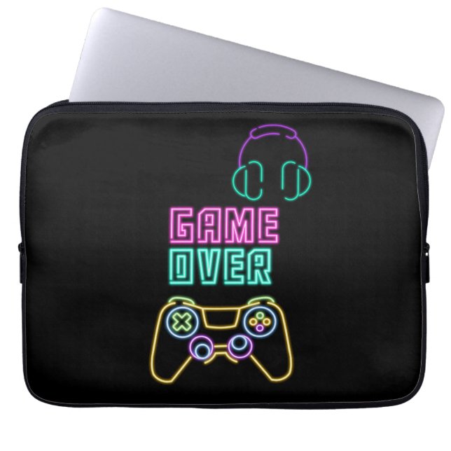 Housse Pour Ordinateur Portable Jeu vidéo du cool Neon. (Devant)