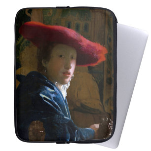 Housse Pour Ordinateur Portable Johannes Vermeer - Fille avec un Casquette rouge