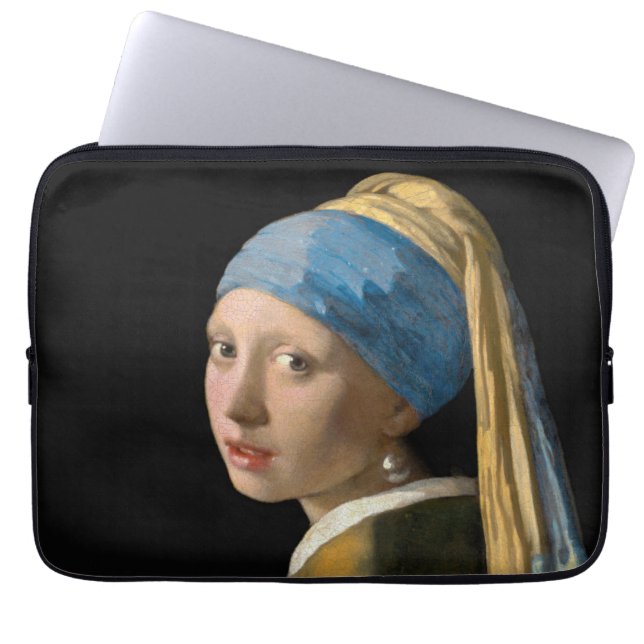 Housse Pour Ordinateur Portable Johannes Vermeer - Fille avec une oreille perle (Devant)