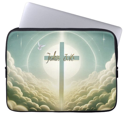 Housse Pour Ordinateur Portable John 3:16 (Devant)