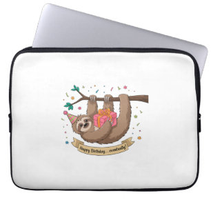 Housse Pour Ordinateur Portable Joli Anniversaire à la Sloth