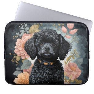 Housse Pour Ordinateur Portable Joli Chiot Noir Poodé