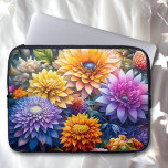 Housse Pour Ordinateur Portable Joli Floral Ai Art<br><div class="desc">Joli art aquarelle rose,  violet et fleurs orange.</div>