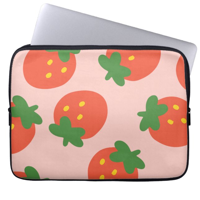 Housse Pour Ordinateur Portable Joli motif de fraise (Devant)
