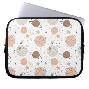 Housse Pour Ordinateur Portable Joli Motif Doodle Planet