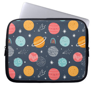 Housse Pour Ordinateur Portable Joli Motif Planète Souriante
