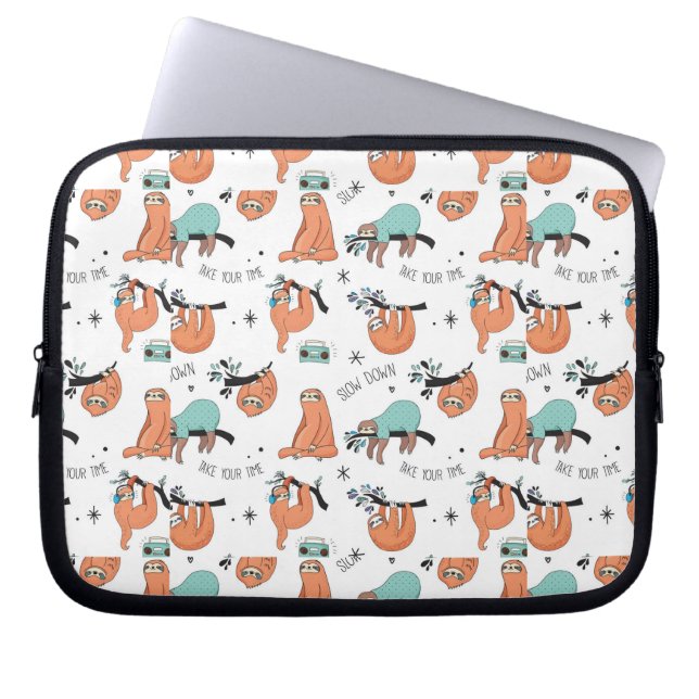 Housse Pour Ordinateur Portable Joli Motif Sloth (Devant)