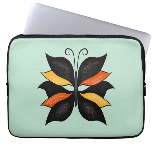 Housse Pour Ordinateur Portable Joli papillon Art Abstrait (Devant)