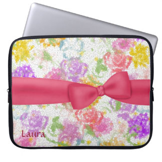 Housse Pour Ordinateur Portable Jolies fleurs impressionnistes colorées