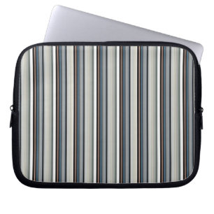 Housse Pour Ordinateur Portable Jolies rayures grises blanches