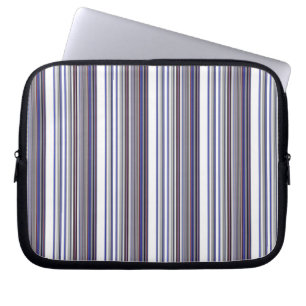 Housse Pour Ordinateur Portable Jolies rayures grises bleues modernes