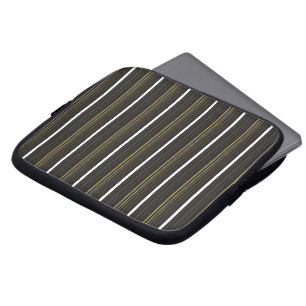 Housse Pour Ordinateur Portable Jolies rayures noires jaunes